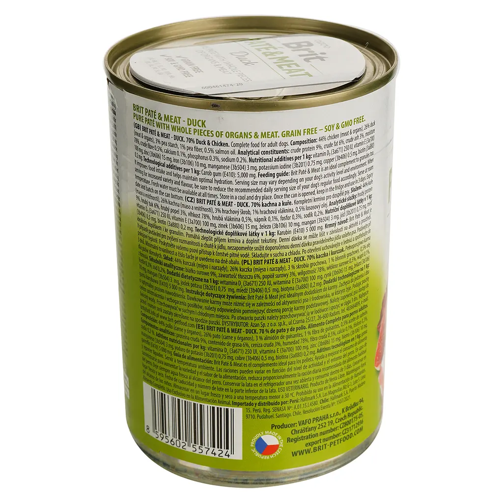Влажный корм для собак Brit Pate & Meat Duck с уткой 400 г - фото 2