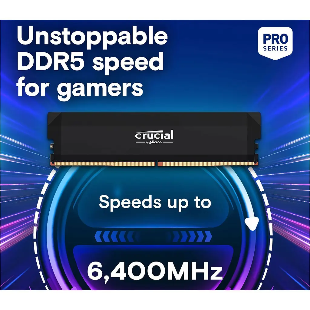 Модуль пам'яті DDR5 Crucial 2x32GB 6400MHz Pro OC Black (CP2K32G64C40U5B) [147387] - фото 4