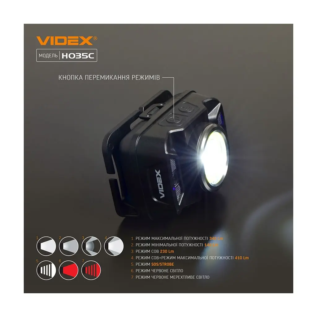 Ліхтар Videx 410Lm 5000K (VLF-H035C) - фото 7