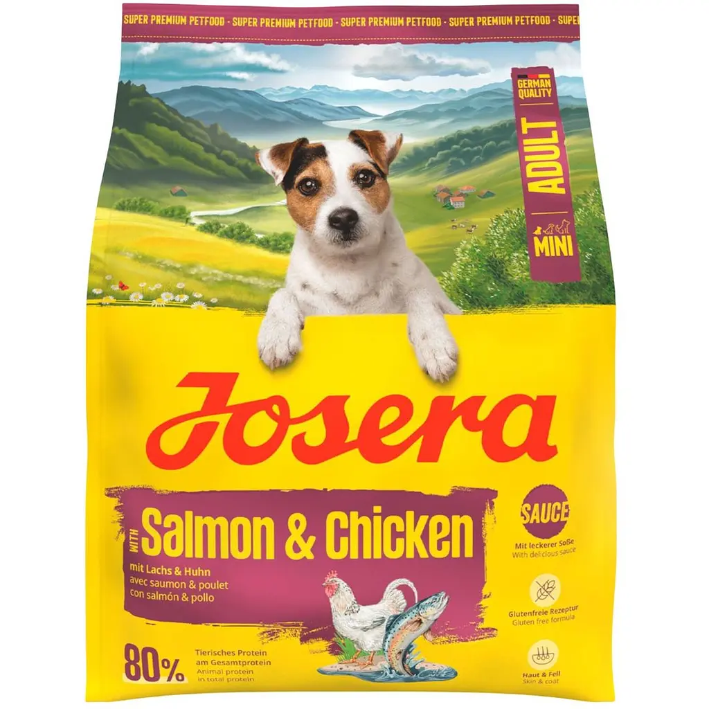 Сухой корм Josera Mini Salmon & Chicken для взрослых собак малых пород 900 г - фото 2