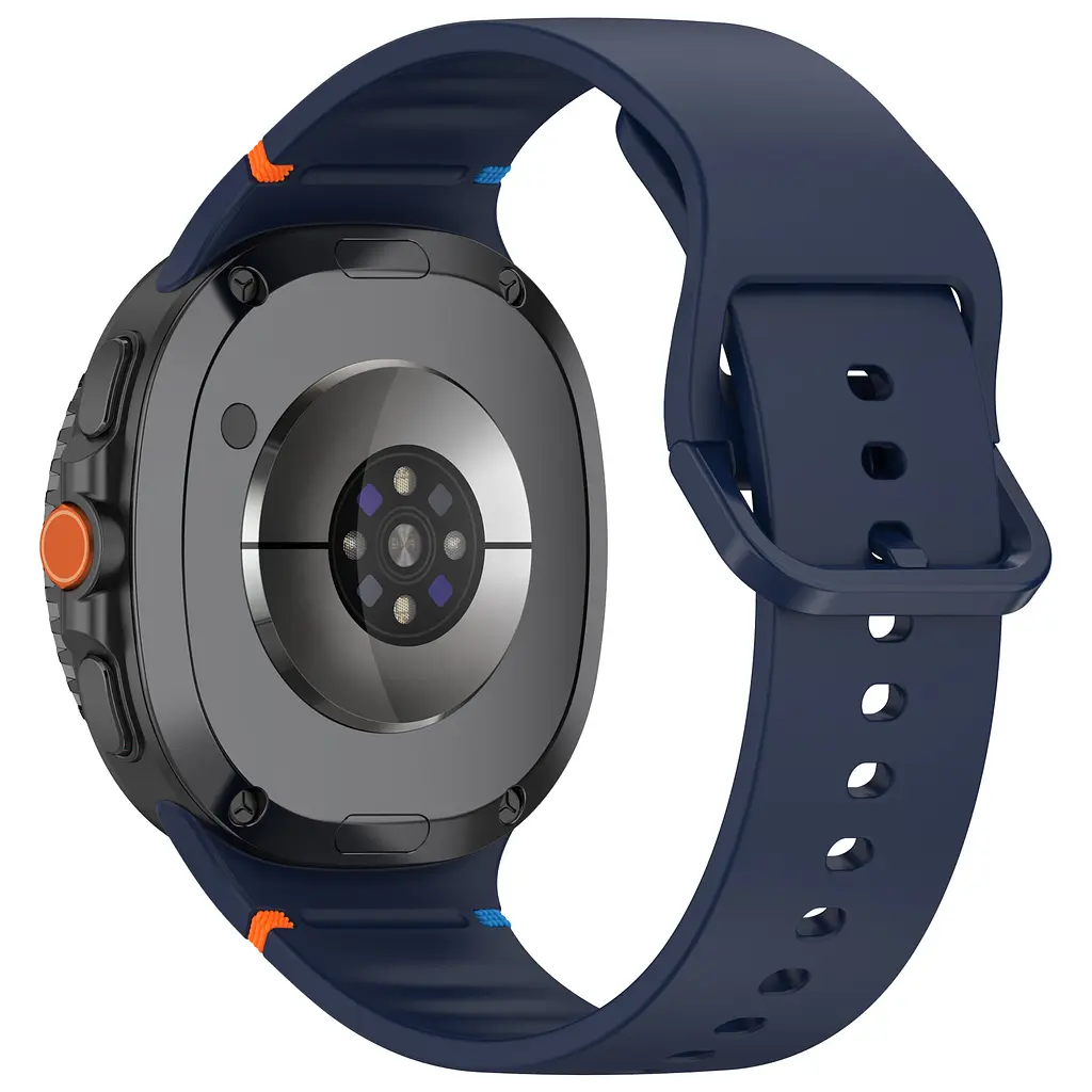 Силіконовий ремінець на смарт годинник Samsung Galaxy Watch 8 40mm/8 Classic 46mm/8 44mm, Silicone, dark blue, зі зручною застібкою, на фітнес браслет, ArmorStandart (ARM86862) - фото 2