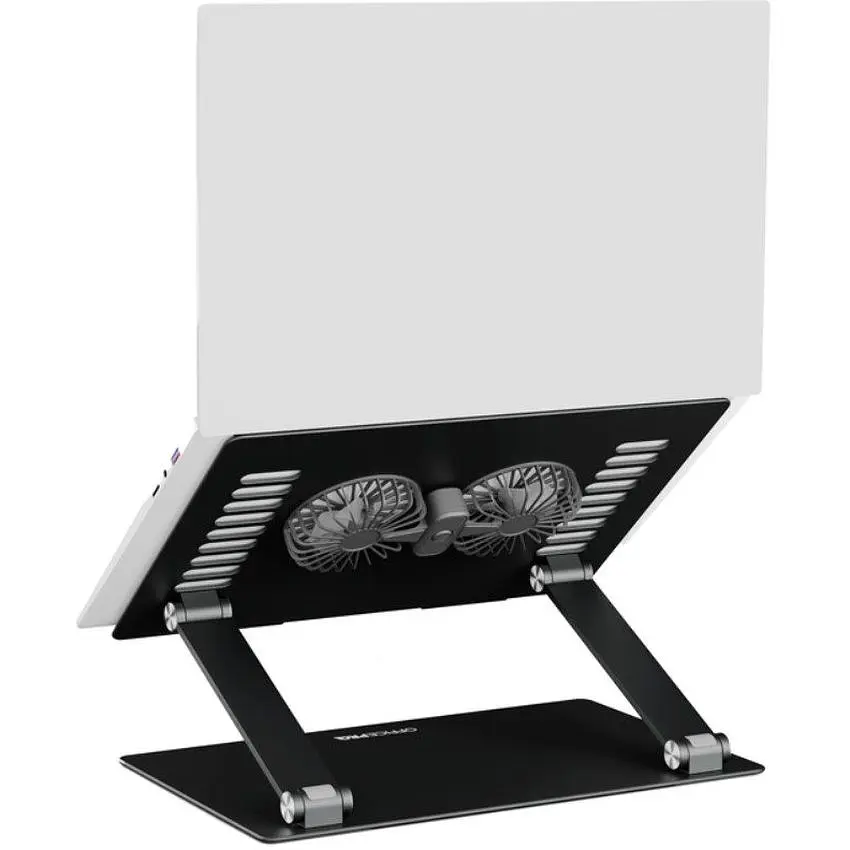 Охолоджувальна підставка для ноутбука до 15.6 дюйма OfficePro LS-122-B 2xfans Aluminum Aloy Black - фото 5