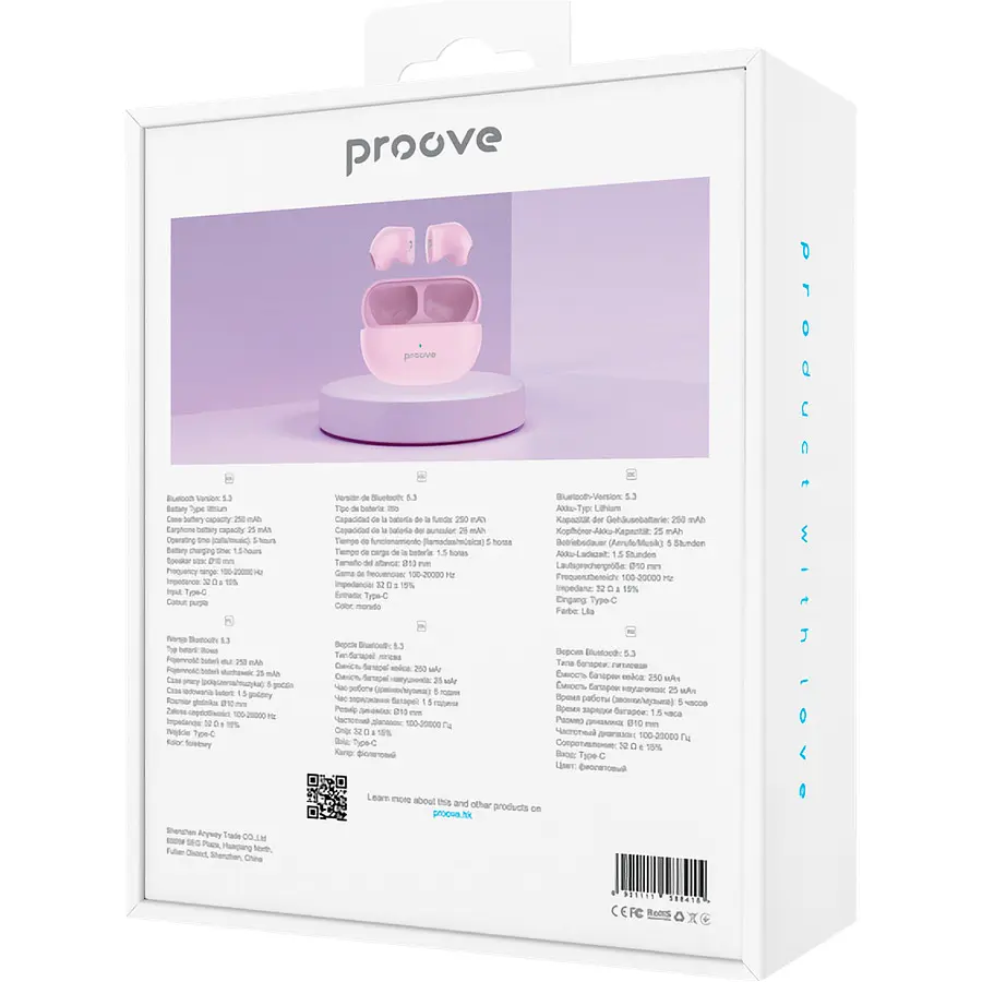 Навушники Proove Mainstream Mini TWS Purple (TWMM00010009) [104469] - фото 6