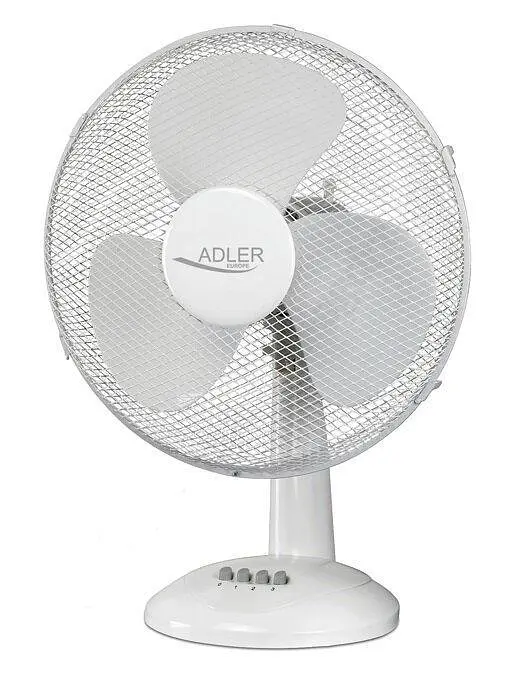 Настільний вентилятор Adler AD 7304 White, 40 см, 55 Вт, 3 швидкості, поворотний, регулювання нахилу, для дому та офісу - фото 3