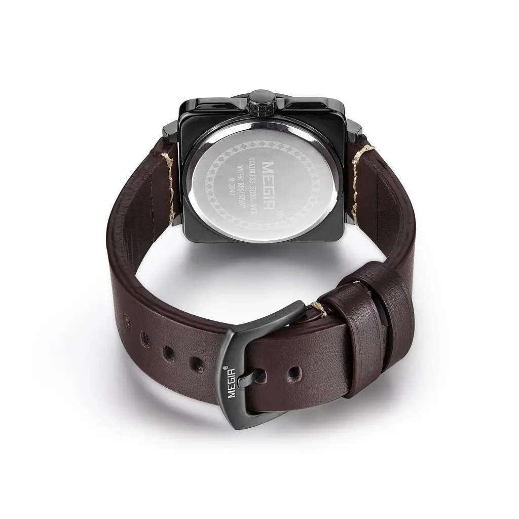 Чоловічий годинник Megir MG2040 Black Brown - фото 4