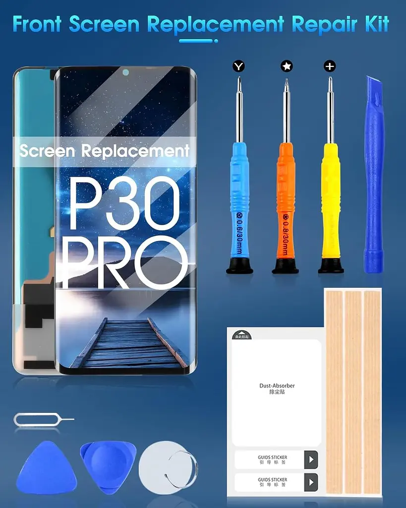 Сенсорний екран ARSSLY OLED для Huawei P30 VOG-L29 VOG-L09 VOG-AL00 в зборі з ремонтним комплектом чорний - фото 3