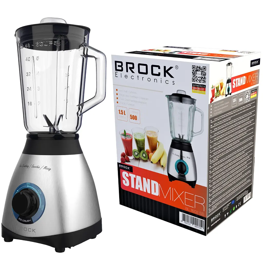 Блендер BROCK BL 1502 SS стационарный 500Вт - фото 3