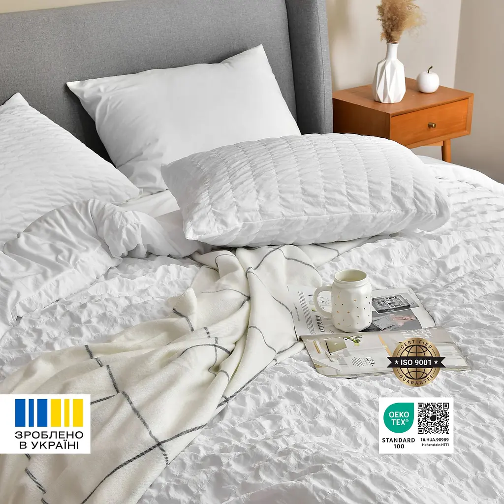 Комплект постільної білизни Ideia Cloud Dream євро (8-36029_білий) - фото 9