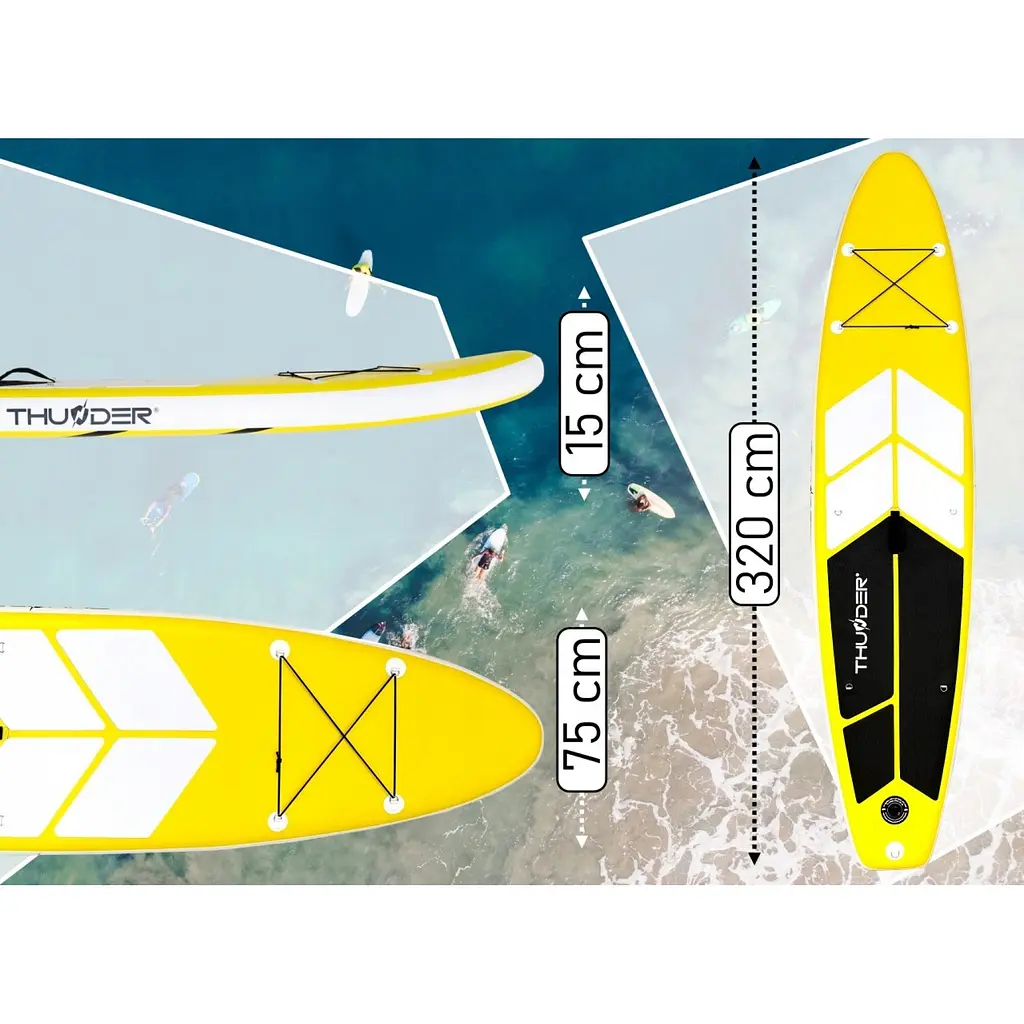 Надувна дошка SUP THUNDER Coast Yellow 320 см з веслом - фото 11