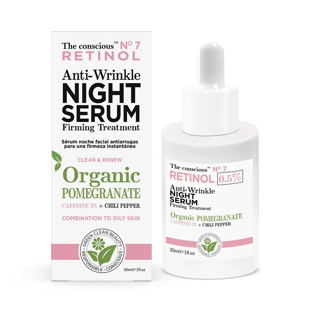 Сироватка для обличчя нічна The Conscious Night serum 0.5% Retinol Anti-Wrinkle 30 мл - фото 2