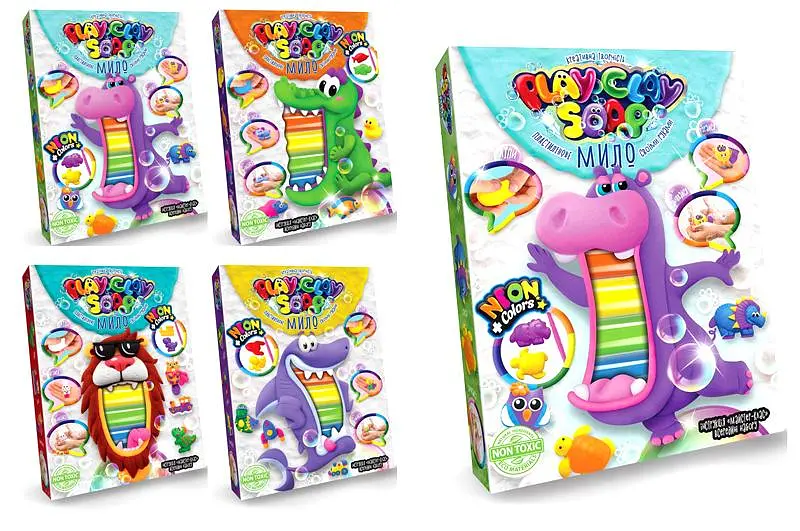 Набір для творчості PCS-03-01U,02U,03U,04U "Пластилінове Мило "PLAY CLAY SOAP" середній DANKO