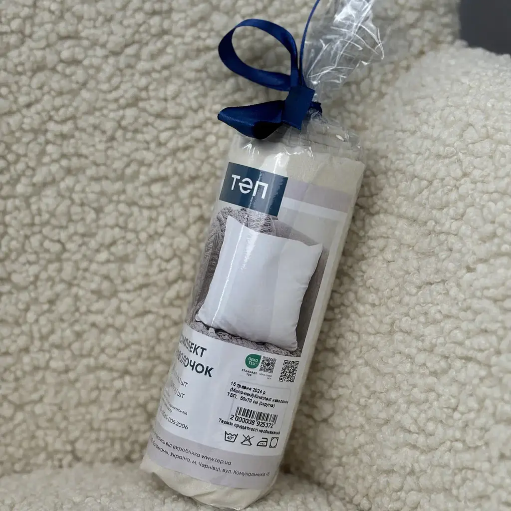 Комплект наволочек ТЕП скрутка Молочный 70x70 см (2-04245_30479) - фото 4