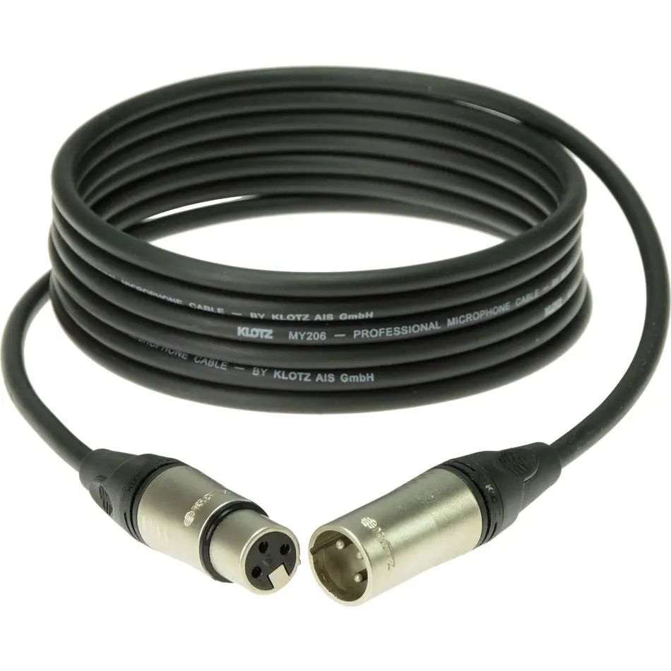 Микрофонный кабель XLR Male — XLR Female 2 м KLOTZ M1K1FM0200 - фото 3