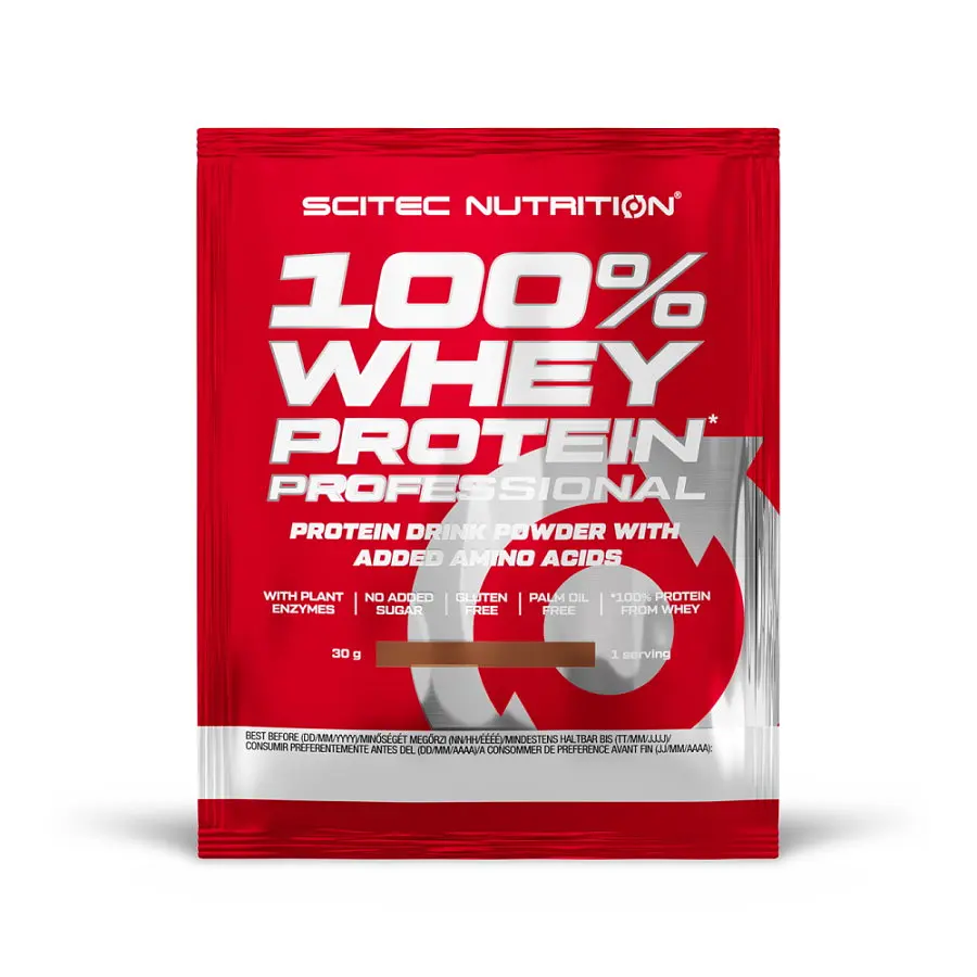 Протеїн Scitec Nutrition 100% Whey Protein Professional, 30 грам - Білий шоколад-полуниця