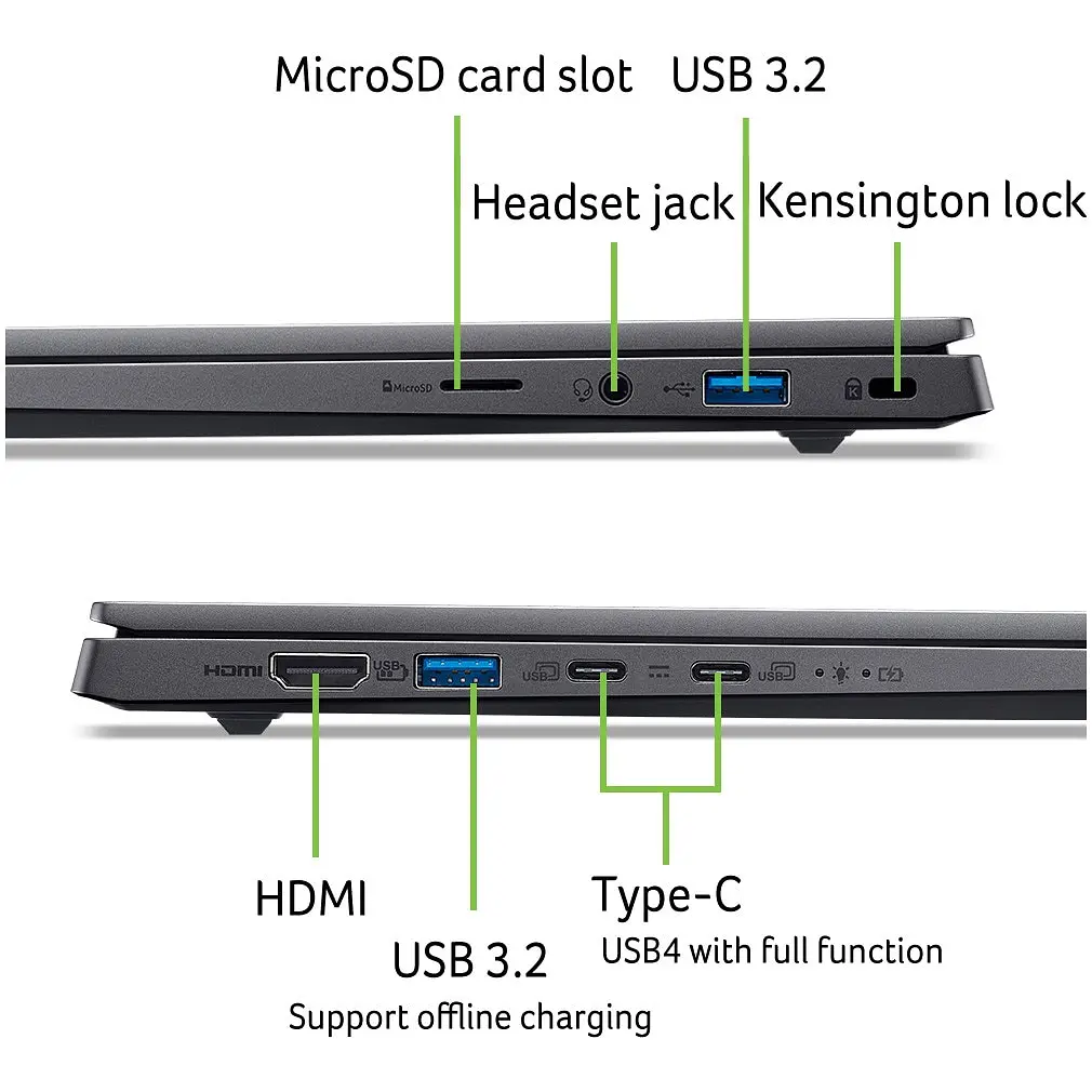 Ноутбук Acer Swift X 14 AI SFX14-61G-R7VY AI 9365 la 50GHz,14.5'',сенсорний,32GB LPDDR5X,1TB,RTX 5070 - фото 14