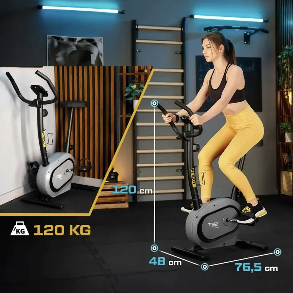 Велотренажер Trex Sport TX-450MB FLEXO магнітний сірий - фото 8