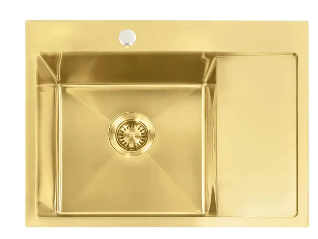 Кухонна мийка Rea Fin 620x480 мм brushed gold ZLE-06013