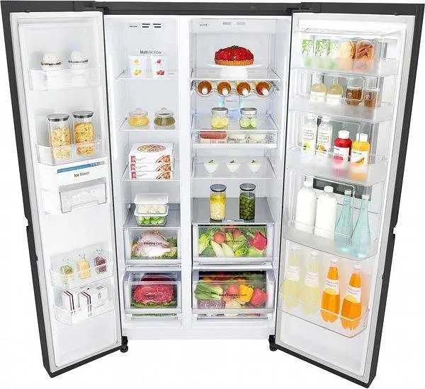 Холодильник SBS LG GC-Q247CBDC 179х74х91см 2 двері холодильне відділення 406 л морозильне відділення 220 л A+ NF Чорний мат. (GC-Q247CBDC) - фото 7