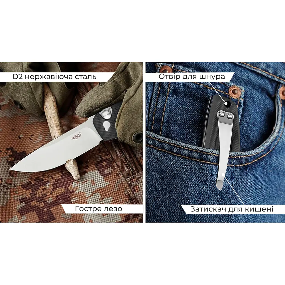 Нiж складаний Firebird FH926-BK чорний - фото 11