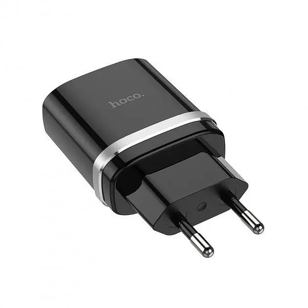 Блок питания быстрой зарядки сетевой адаптер Hoco C12Q 18 W 1 USB-A AFC FCP черный - фото 7