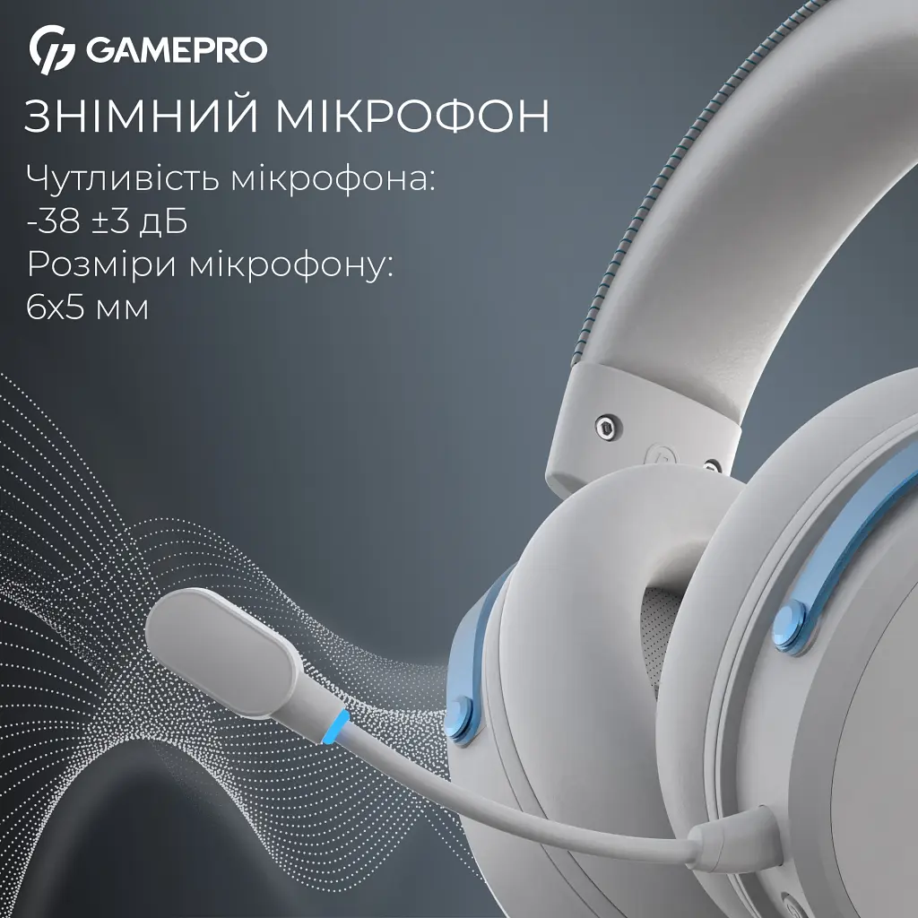 Навушники GamePro Asgard Skadi Wireless White/Blue (HSW191WB) - фото 9