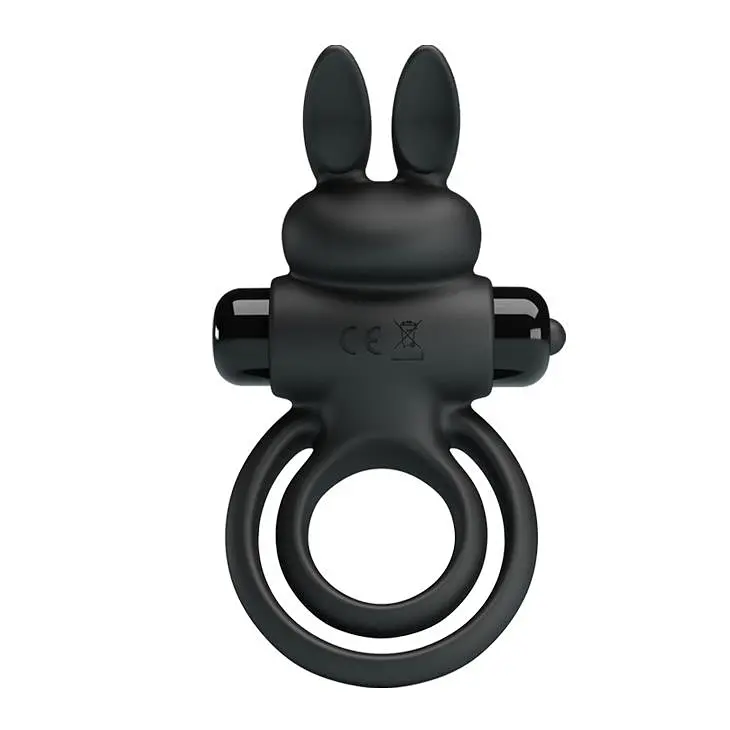 Виброкольцо Pretty Love Vibro Penis Ring Bunny III 9.7 см черный - фото 4