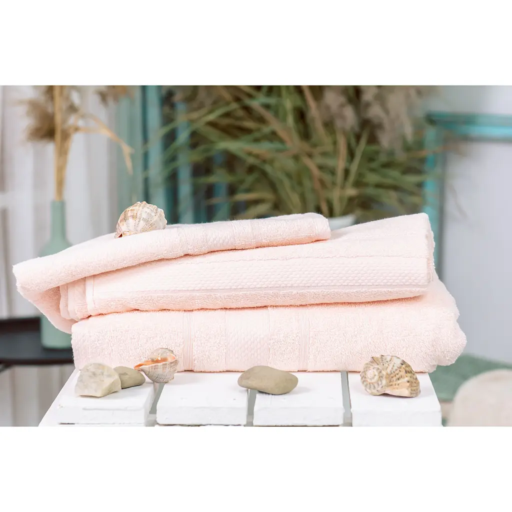 Набір банних рушників №5080 Elite SoftNess Peach, 3 шт. (2200003182866) - фото 2