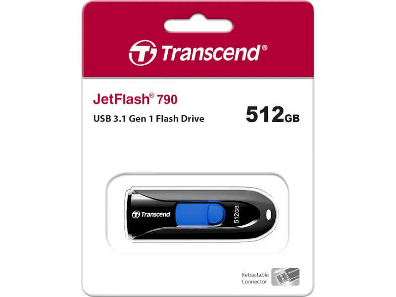 USB флеш накопичувач Transcend 512 GB JetFlash 790 (TS512GJF790K) - фото 2