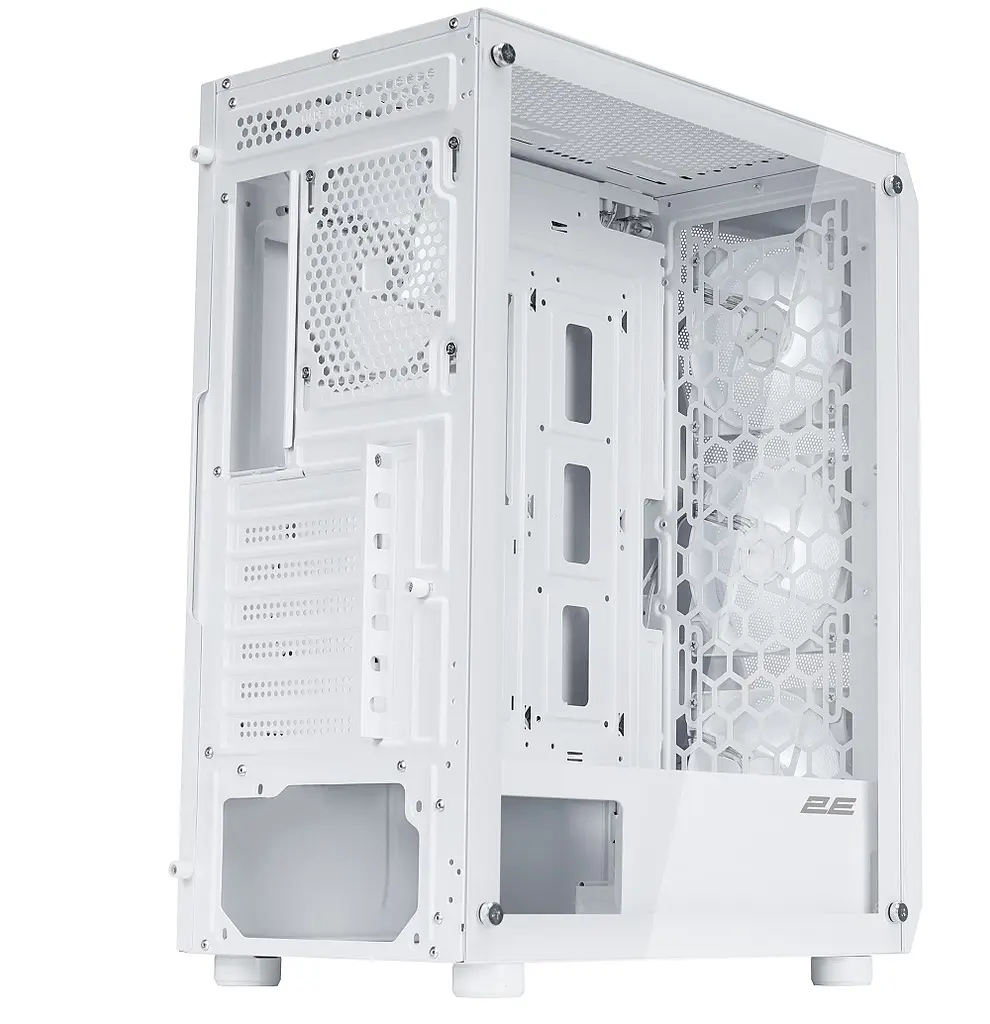 Корпус 2E Gaming Aruba (G3313W), White, без БР, Mid Tower, для ATX/Micro ATX/Mini ITX, 1xUSB 3.0/2xUSB 2.0, макс. CPU - 165 мм / VGA - 330 мм, 5x120 ARGB, бічна панель із загартованого стекла (2E-G3313W) - фото 5