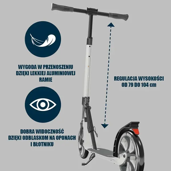 Самокат Hudora Bigwheel Advanced 205 Black-Gray (14153) - фото 2