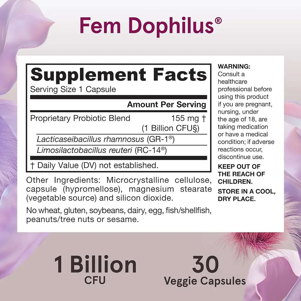 Пробіотики Jarrow Formulas Women's Fem Dophilus 1 млрд 30 капсул - фото 9
