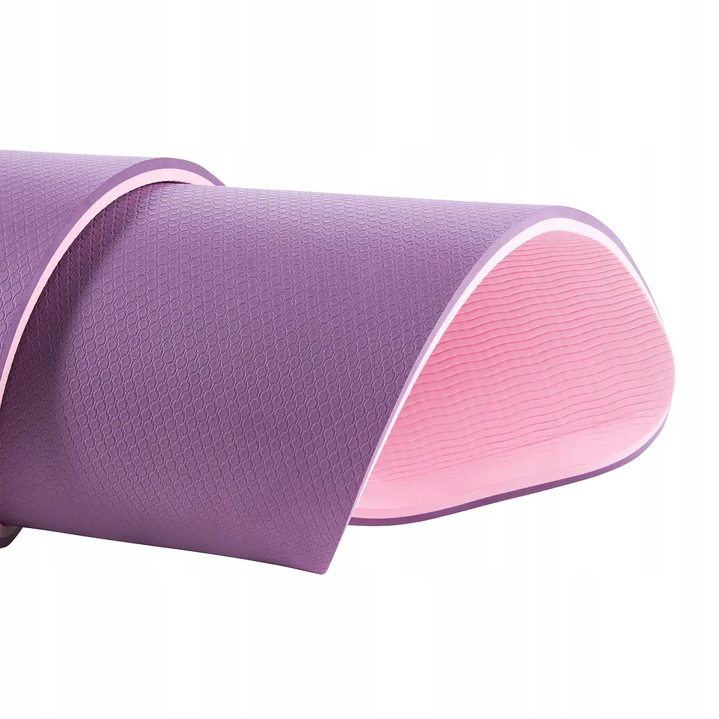Килимок (мат) спортивний 4FIZJO TPE 180 x 60 x 0.6 см для йоги та фітнесу Violet/Pink (P-5907739316950) - фото 2