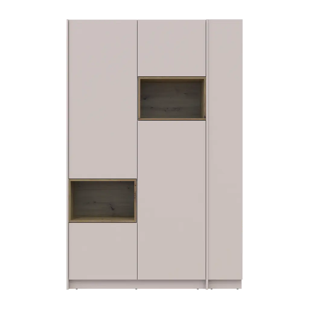 Шафа для одягу з нішою та етажеркою Doros Дейл Кашемір/Дуб Артизан 2 ДСП 143.2х52х220 (44900336) - фото 9