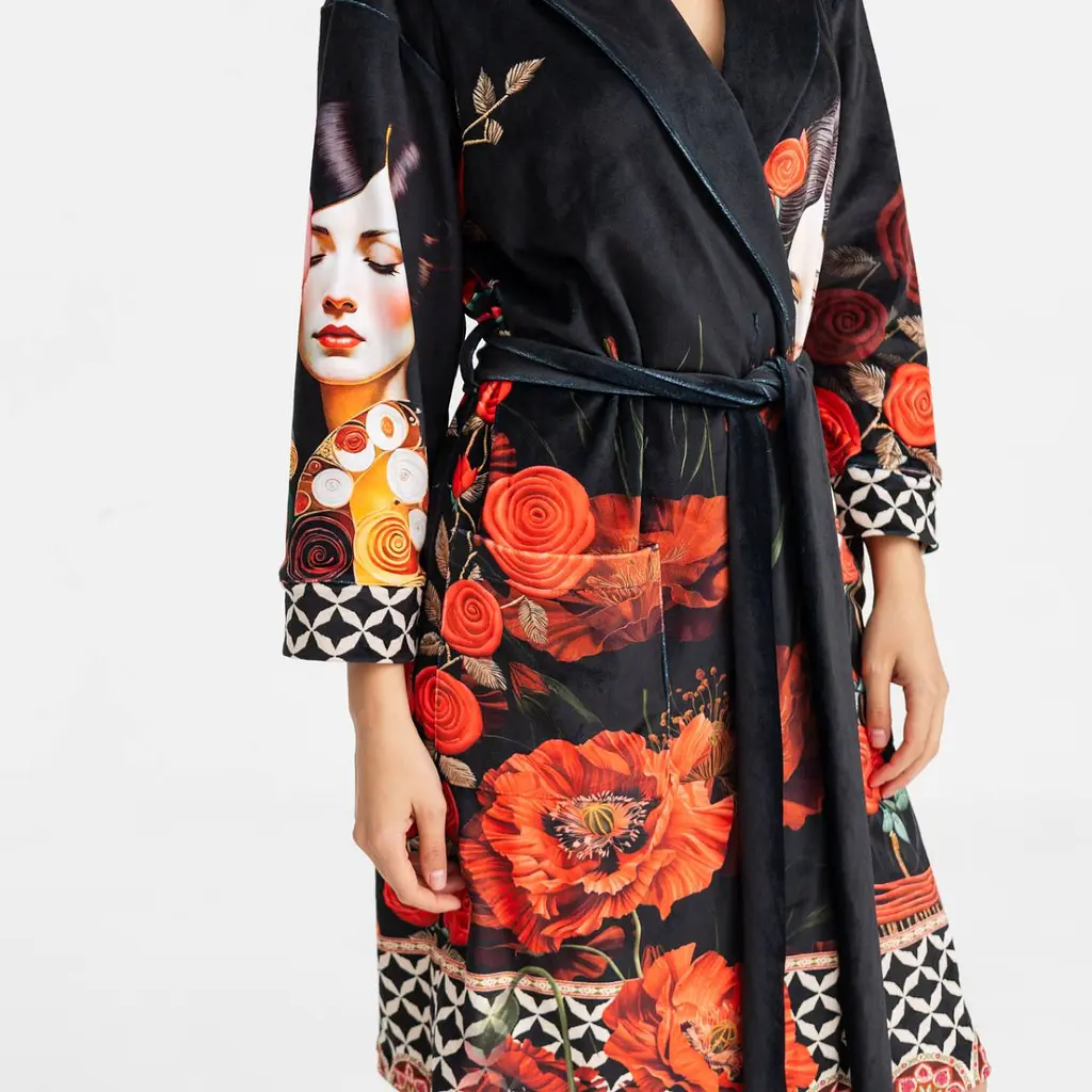 Халат жіночий з плюшевого велюру ексклюзивний Rose 18316 2XL-3XL - фото 5