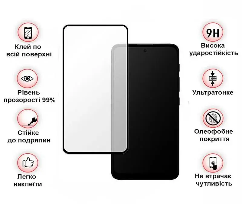 Скло захисне BeCover Motorola Moto G22 Black (708144) - фото 2