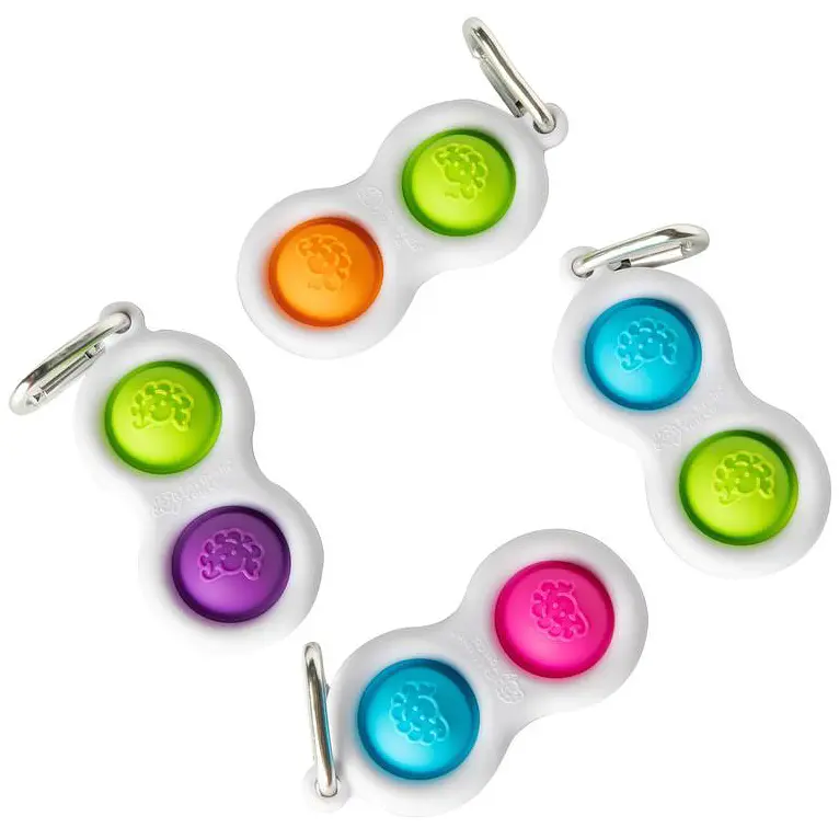 Сенсорный антистресс-брелок Fat Brain Toys Simpl Dimpl Кнопки 1 шт. цвет в ассортименте (F2111ML) - фото 2