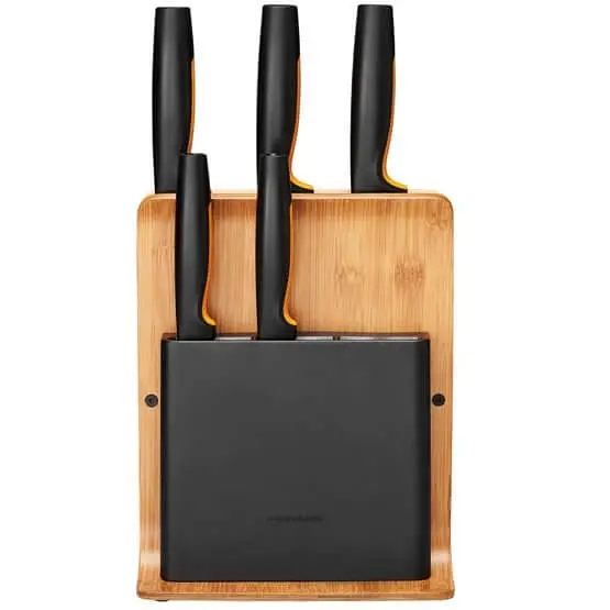 Набір кухонних ножів з бамбуковим блоком Fiskars Functional Form ™ 5 шт 1057552 - фото 9
