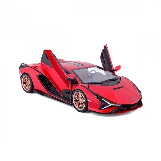 Автомодель - Lamborghini SIÁN Fkp 37 (в ассортименте зеленый металлик, красный металлик, 1:24), в ассортименте - фото 8