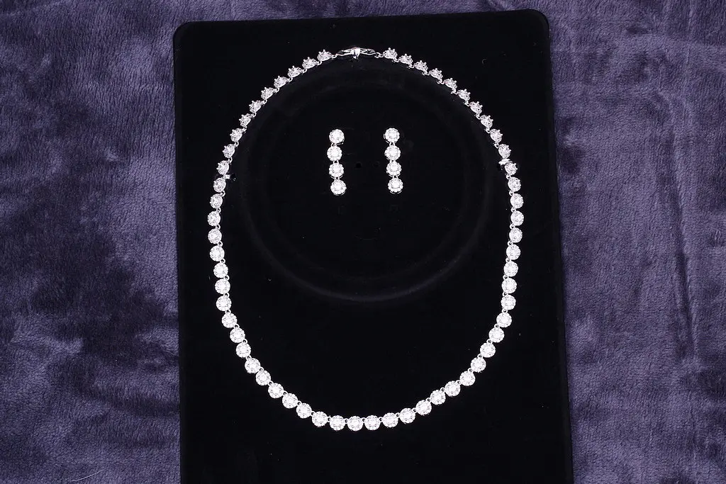 Комплект Кольє і сережки Xuping Jewelry Ребека сріблястий - фото 4