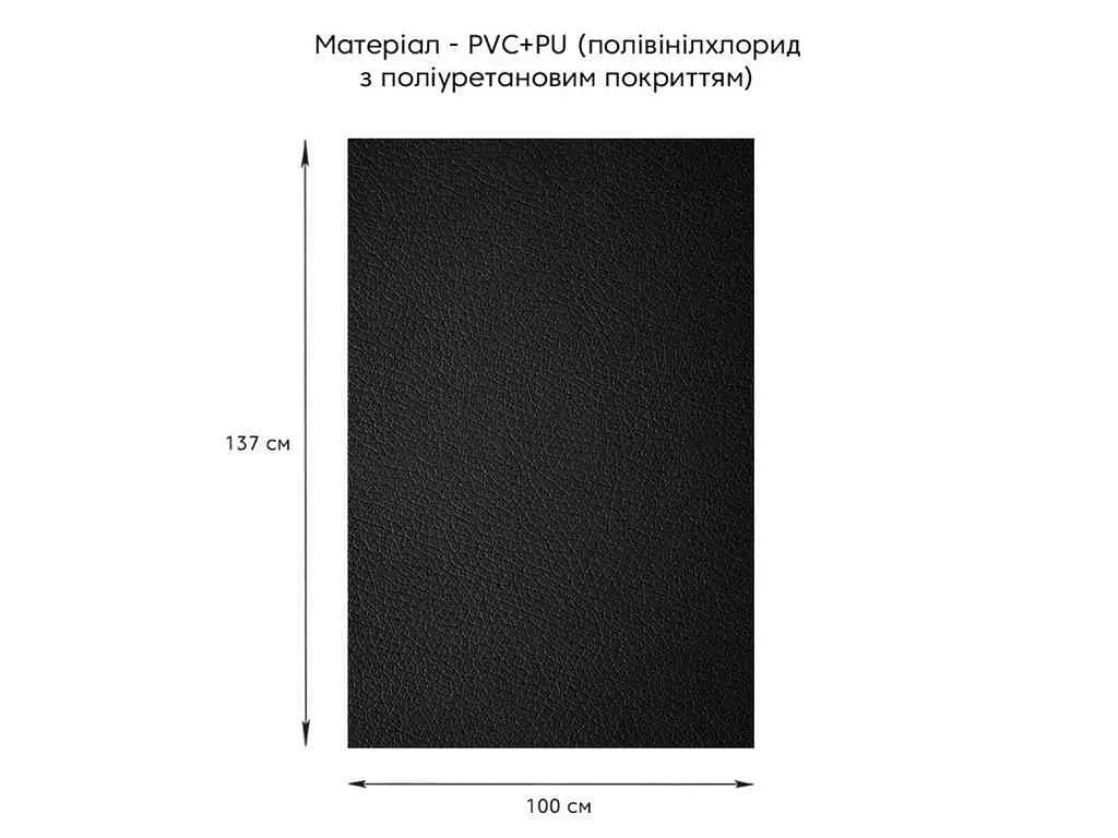 Самоклеюча екошкіра в рулонах STICKER WALL 1,37м*1м*0,5мм Чорний SW-00001358 - фото 3