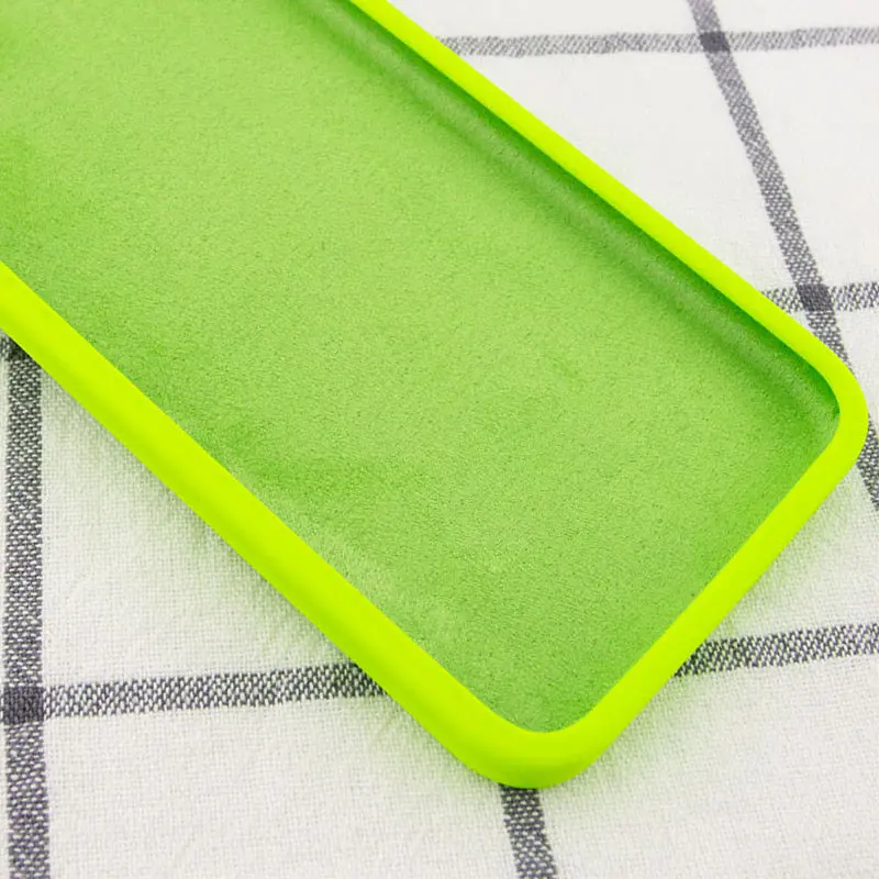 Чохол Silicone Case Square Full Camera Protective (AA) NOLOGO для Apple iPhone 6/6s (4.7) Салатовий / Neon green - фото 3