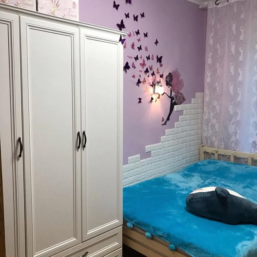 Самоклейка декоративна 3D панель 3D Loft під білу цеглу 700x770x7 мм - фото 6