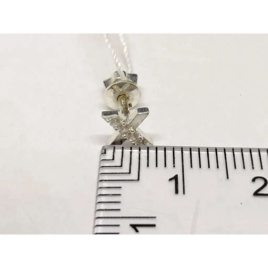 Серебряные серьги-пуссеты Aurora с фианитами. 82560Б - фото 4