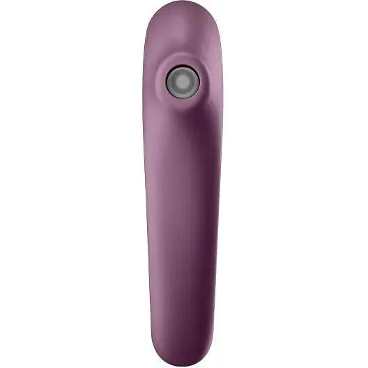 Вакуумний стимулятор із вібрацією Satisfyer Dual Kiss Бордовий - фото 2