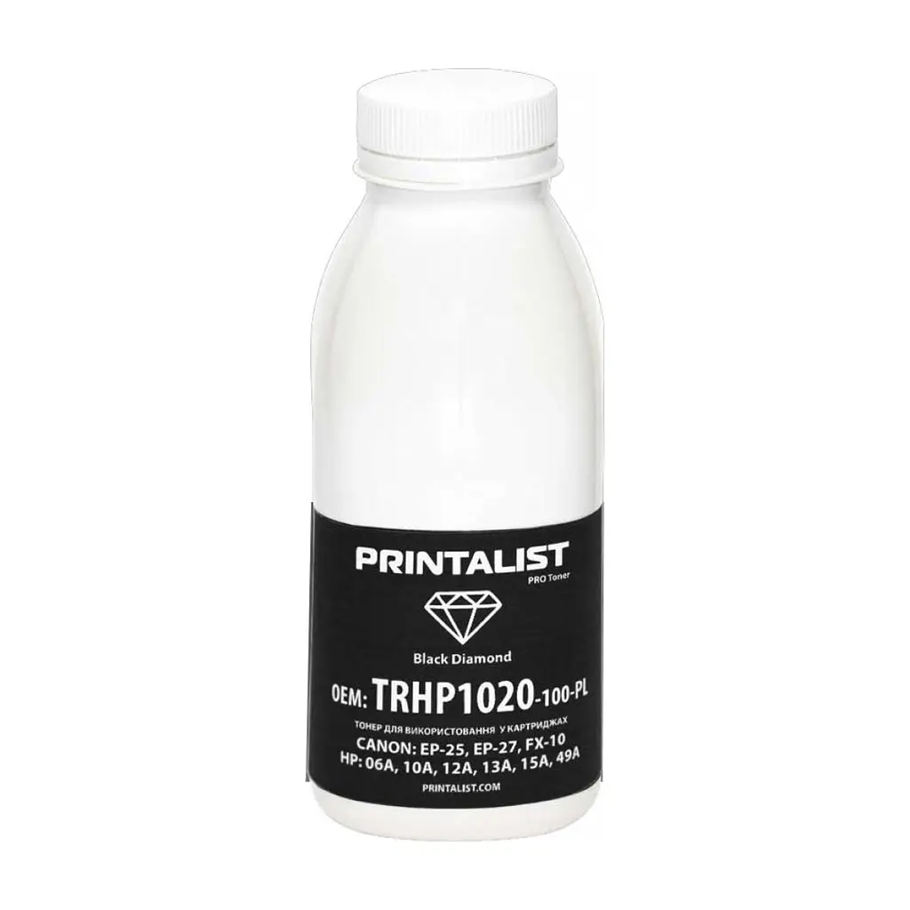 Тонер HP LJ 1010/1020/1022, 100г Black Printalist (TRHP1020-100-PL)