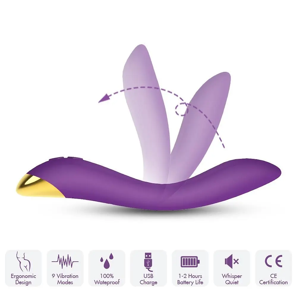Вібратор B - Series Joy Flamingo, 22.2 см (фіолетовий) - фото 6