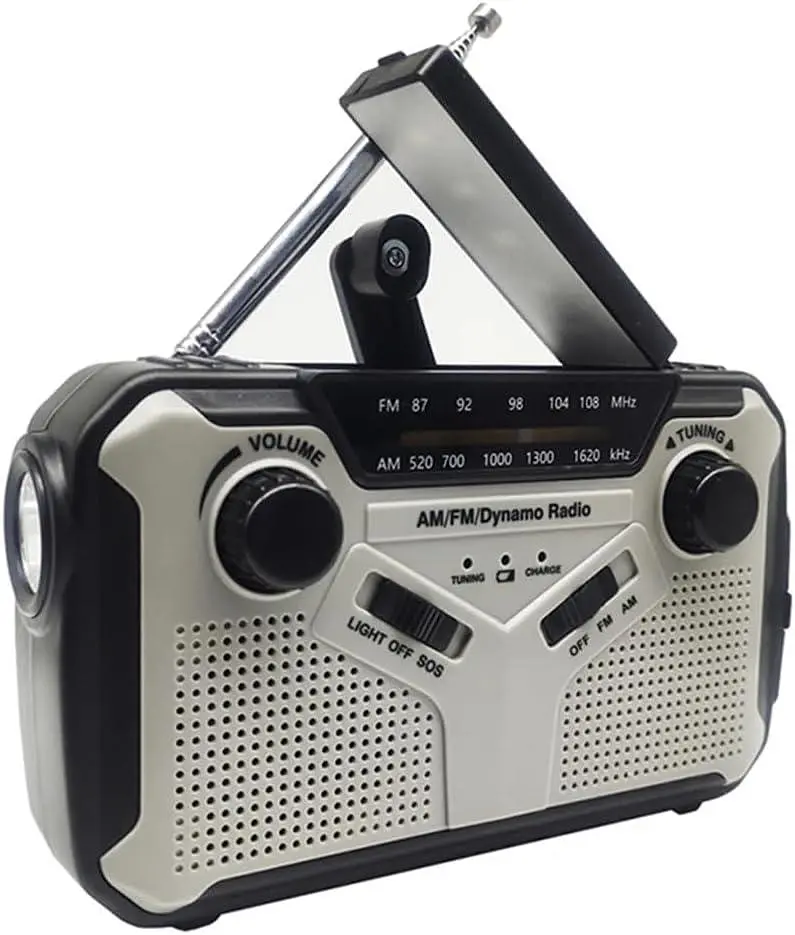 Аварійне радіо Sirxlevcy AM/FM з динамо, сонячною зарядкою, SOS і ліхтарем