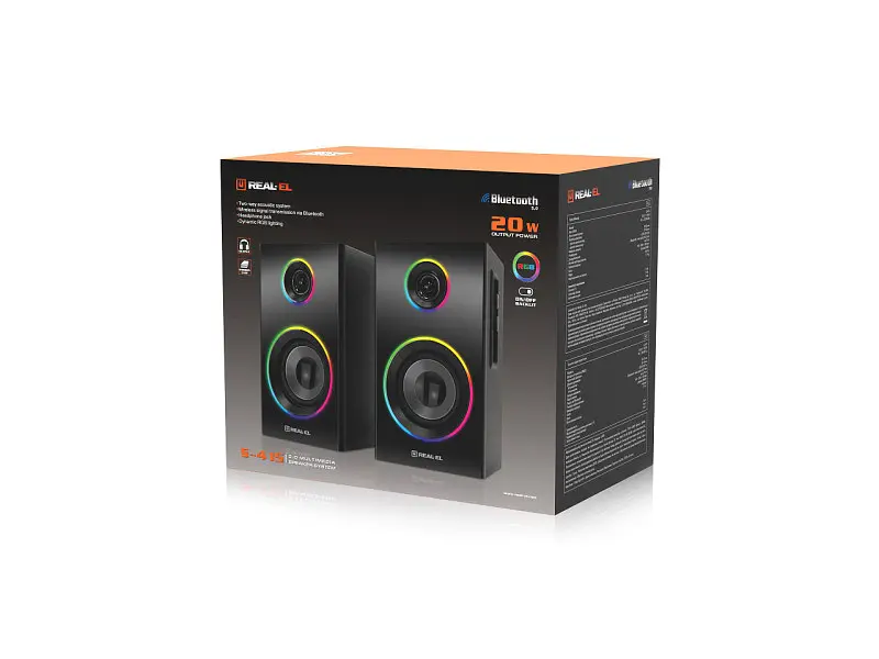 Комп'ютерні колонки REAL-EL S-415 Black (EL121200017) - фото 8