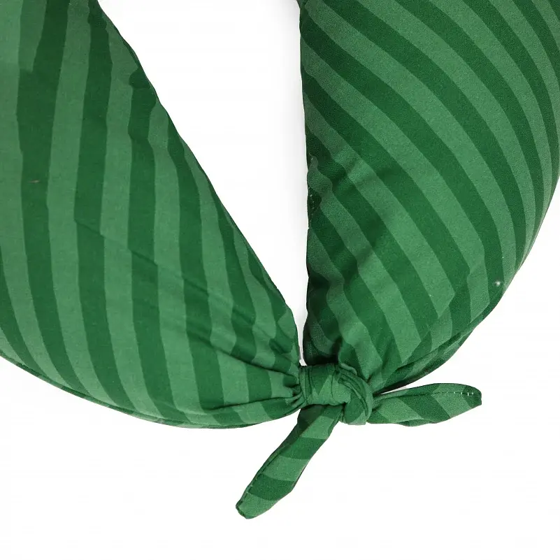 Подушка для беременных и кормления MirSon №5015 Color Line Stripe Emerald 30х170 см изумрудная (2200010969757) - фото 2