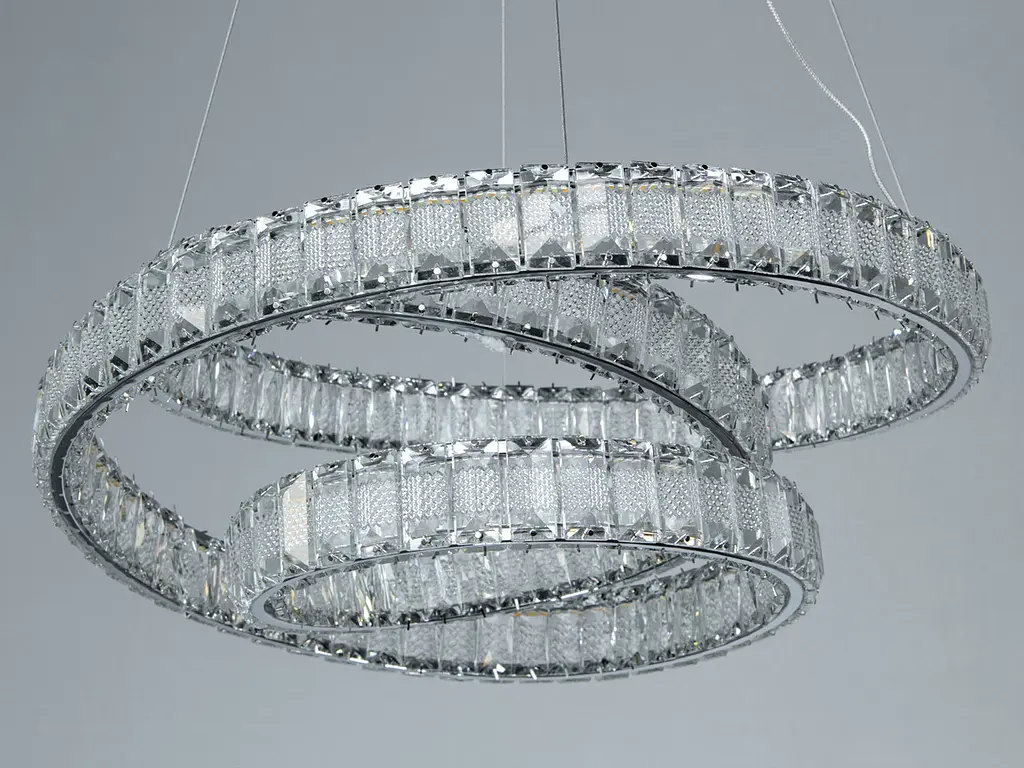 Люстра кришталева підвісна LED Diasha D8879/500CH, хром, Ø52 см, 92 W, пульт - фото 4
